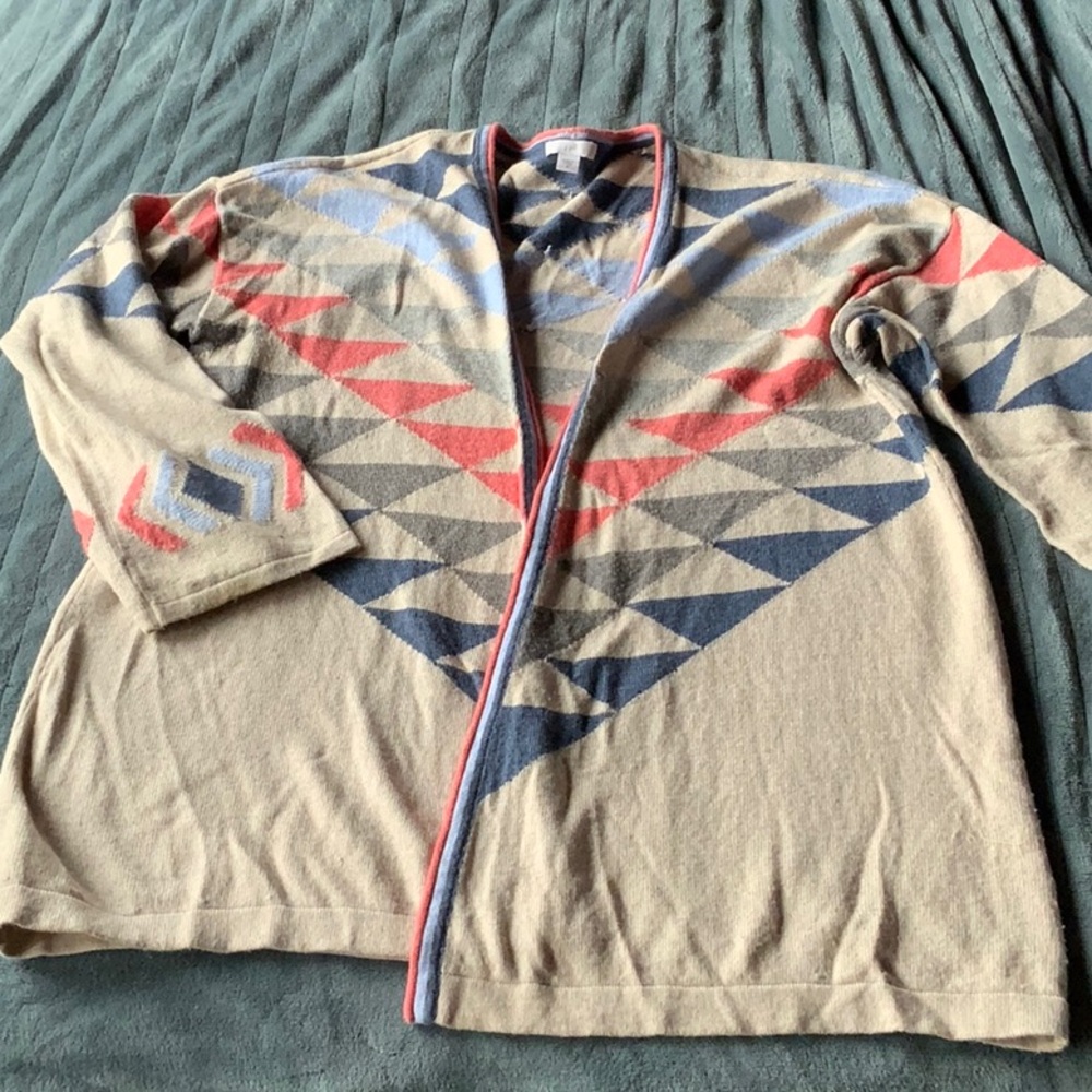 J Jill cardigan with southwest print